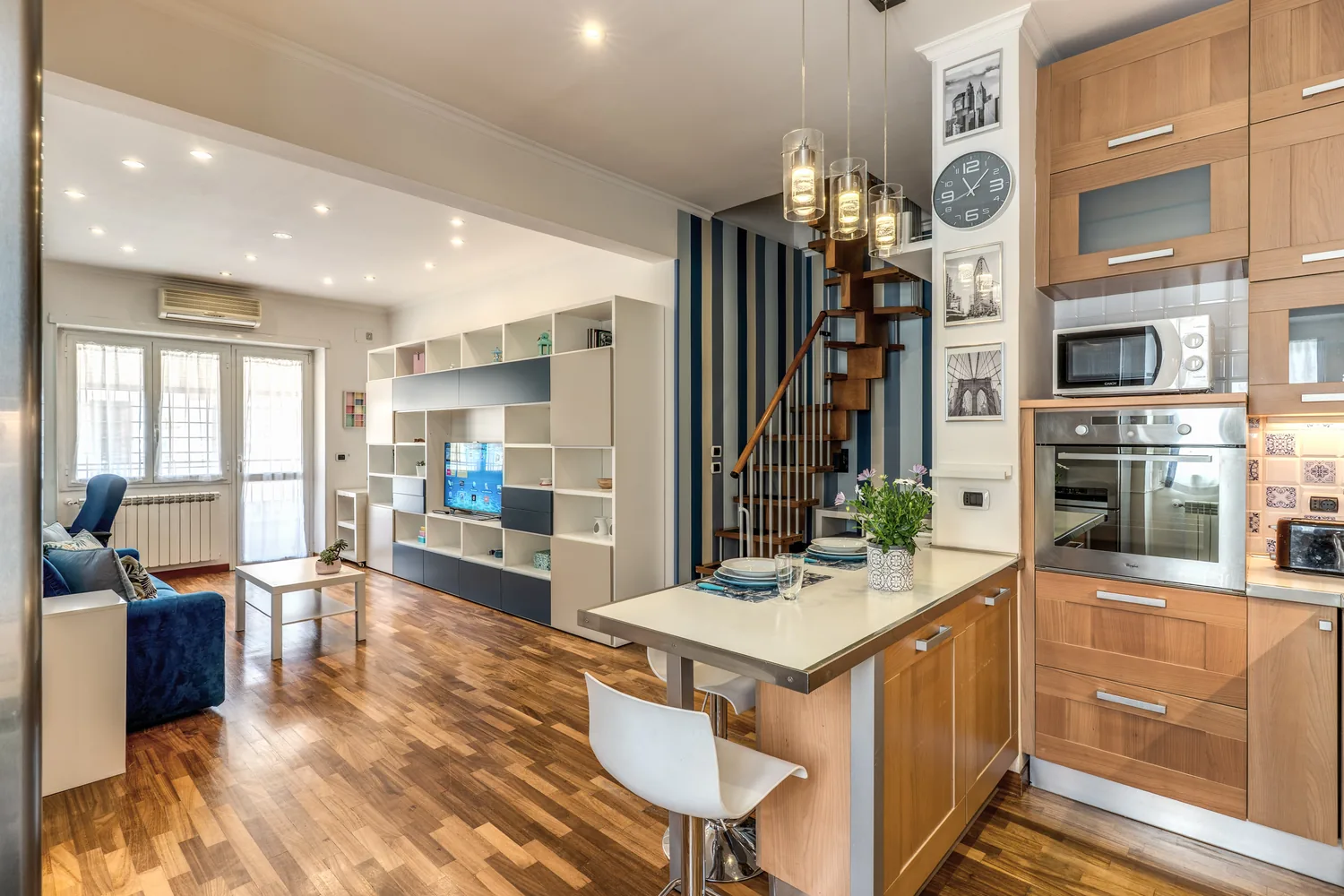 Open-plan kitchen and living room