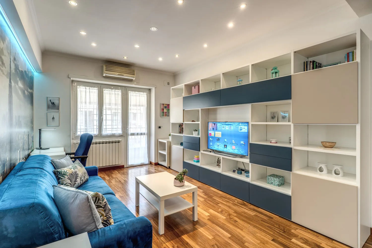Living room television wall